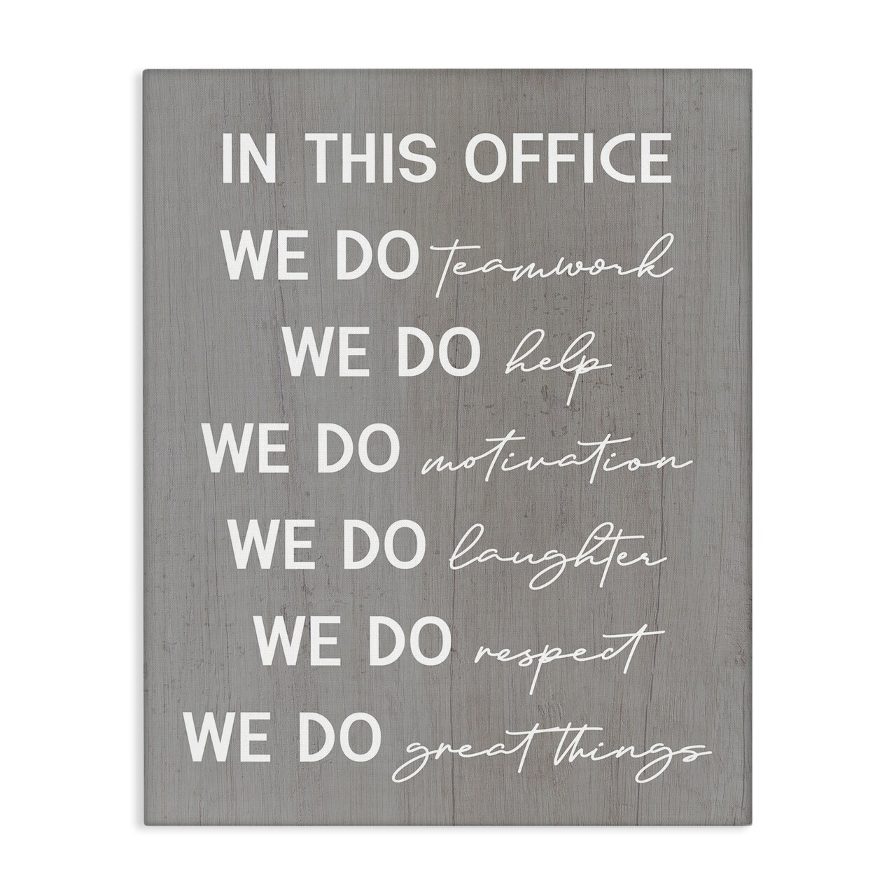 Stupell Industries Inspirational Office Phrases Canvas Wall Art Design by Daphne Polselli